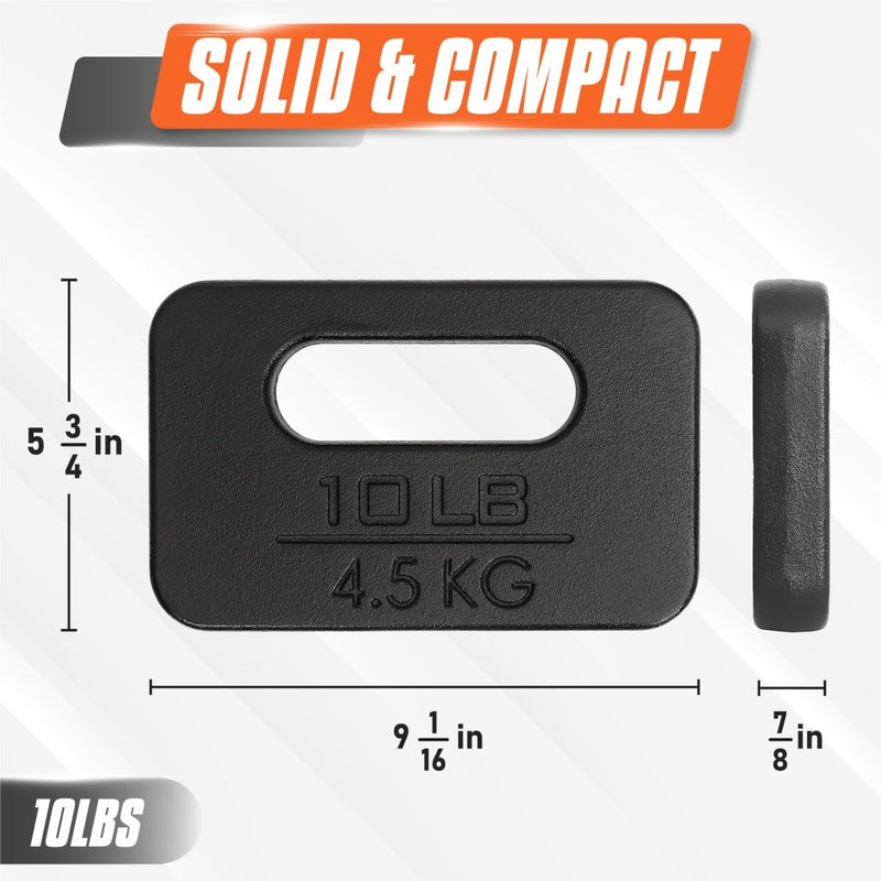 Laad afbeelding in Galerijviewer, Yes4All Cast Iron Rucking Weight for Backpack, Training Weight Plate with Ergonomic Rounded Handle, Protective Glossy Finish for Weighted Walking, Hiking, Rucking, Resistance Workout - happygetfit.com
