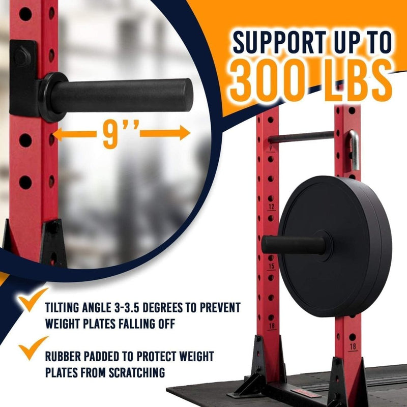 Laad afbeelding in Galerijviewer, Yes4All Power Rack J-Hooks 2x2 + Weight Holder Attachment 2x2 - happygetfit.com
