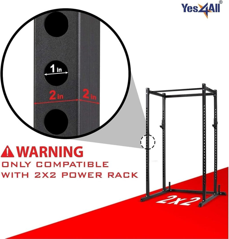Laad afbeelding in Galerijviewer, Yes4All Power Rack J-Hooks 2x2 + Weight Holder Attachment 2x2 - happygetfit.com
