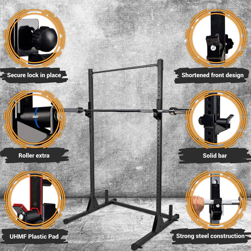 Laad afbeelding in Galerijviewer, Yes4All Power Rack J-Hooks 2x2 + Weight Holder Attachment 2x2 - happygetfit.com

