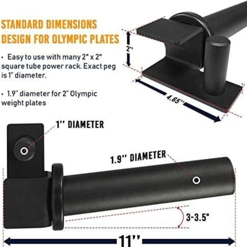 Laad afbeelding in Galerijviewer, Yes4All Power Rack J-Hooks 2x2 + Weight Holder Attachment 2x2 - happygetfit.com
