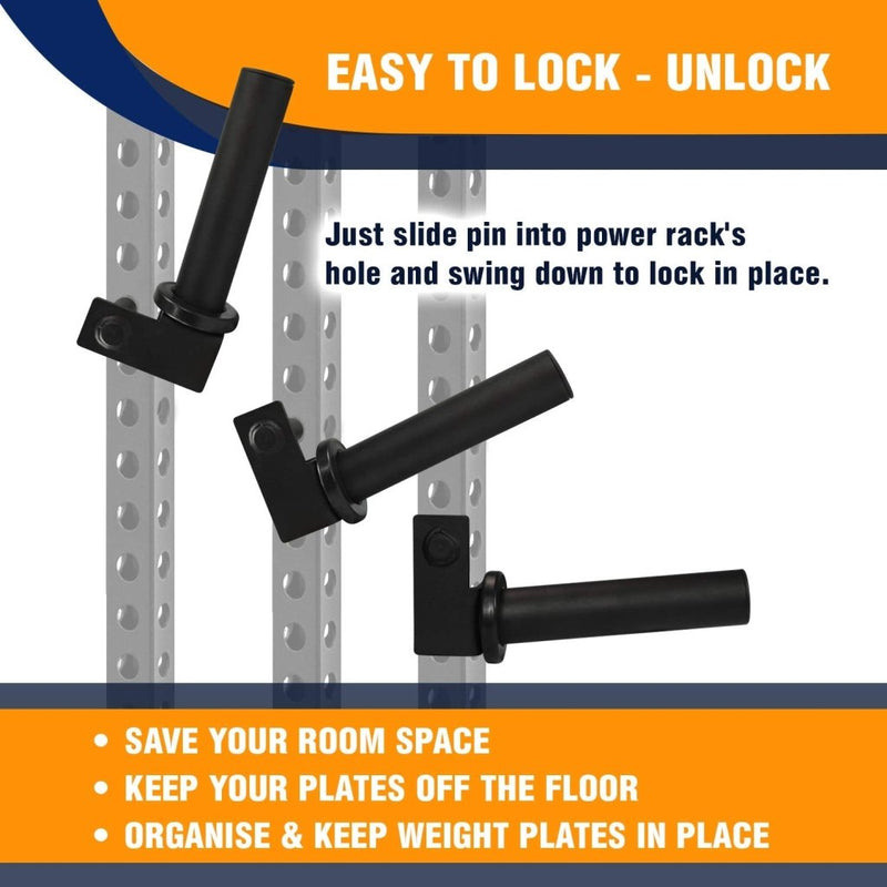 Laad afbeelding in Galerijviewer, Yes4All Power Rack J-Hooks 2x2 + Weight Holder Attachment 2x2 - happygetfit.com
