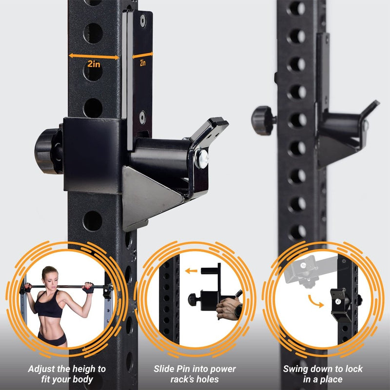 Laad afbeelding in Galerijviewer, Yes4All Power Rack J-Hooks 2x2 + Weight Holder Attachment 2x2 - happygetfit.com
