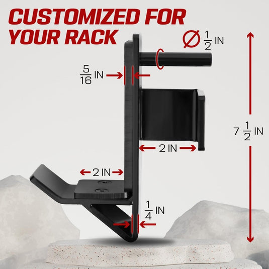 Yes4All Power Rack J-Hooks 2x2 + Weight Holder Attachment 2x2 - happygetfit.com