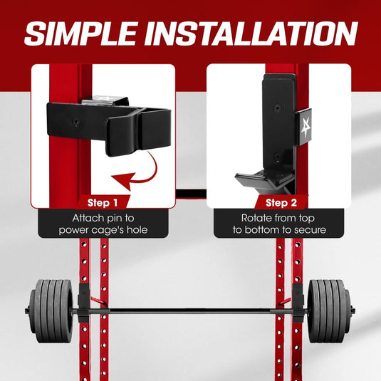 Yes4All Power Rack J-Hooks 2x2 + Weight Holder Attachment 2x2 - happygetfit.com