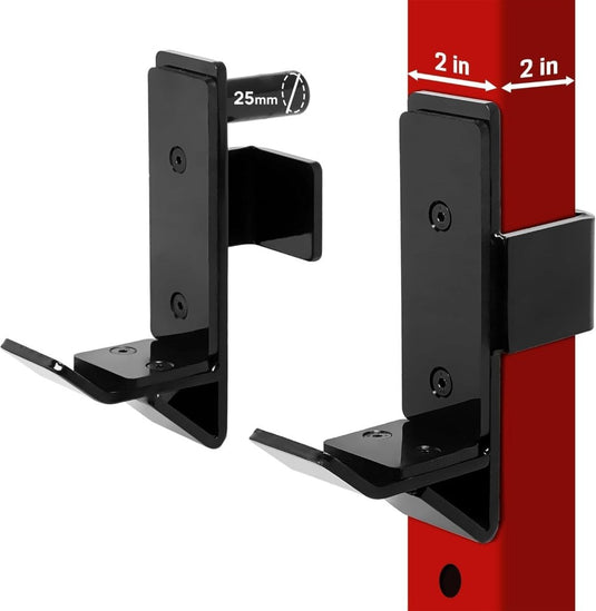 Yes4All Power Rack J-Hooks 2x2 + Weight Holder Attachment 2x2 - happygetfit.com