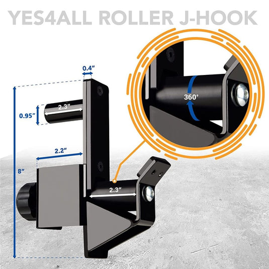 Yes4All Power Rack J-Hooks 2x2 + Weight Holder Attachment 2x2 - happygetfit.com