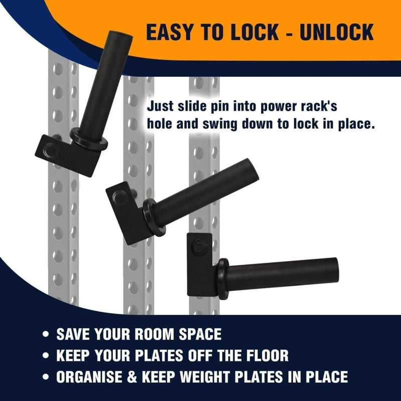 Laad afbeelding in Galerijviewer, Yes4All Power Rack J-Hooks 2x2 + Weight Holder Attachment 2x2 - happygetfit.com
