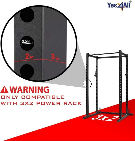 Yes4All Power Rack J-Hooks 2x2 + Weight Holder Attachment 2x2 - happygetfit.com