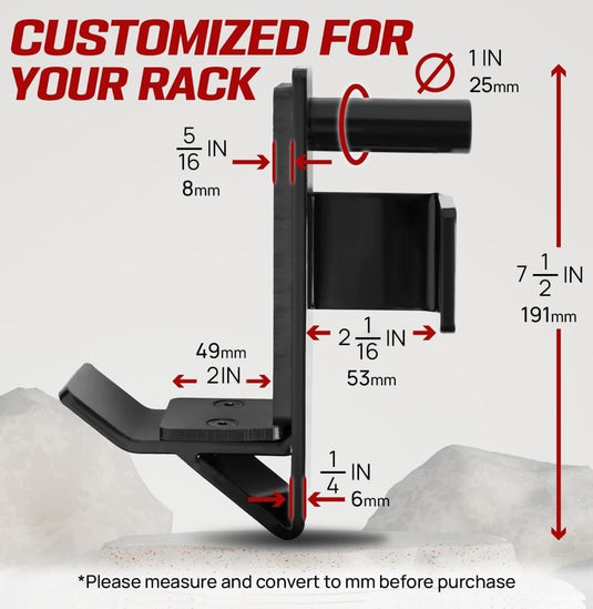 Yes4All Power Rack J-Hooks 2x2 + Weight Holder Attachment 2x2 - happygetfit.com