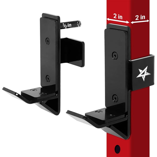 Yes4All Power Rack J-Hooks 2x2 + Weight Holder Attachment 2x2 - happygetfit.com