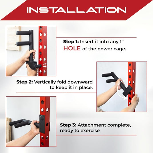 Yes4All Power Rack J-Hooks 2x2 + Weight Holder Attachment 2x2 - happygetfit.com