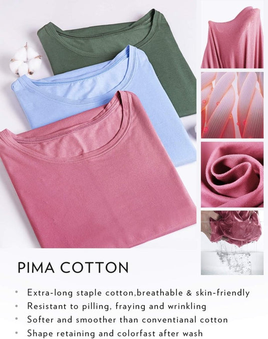 De "Stijlvol en comfortabel: Yoga dames pima cotton workout tank crop" wordt getoond, met de nadruk op ademend vermogen, weerstand tegen pilling en zachtheid. Verticale afbeeldingen benadrukken de textuur van de stof en close-ups van katoenplanten, ideaal voor een actieve levensstijl.