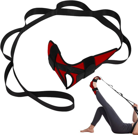 Yoga-stretchband, stretchband met 7 lussen, yoga stretchriem, zeer elastisch gymnastiekband met TPE-spanbanden, oefenlus voor het rekken van de beenspieren - happygetfit.com