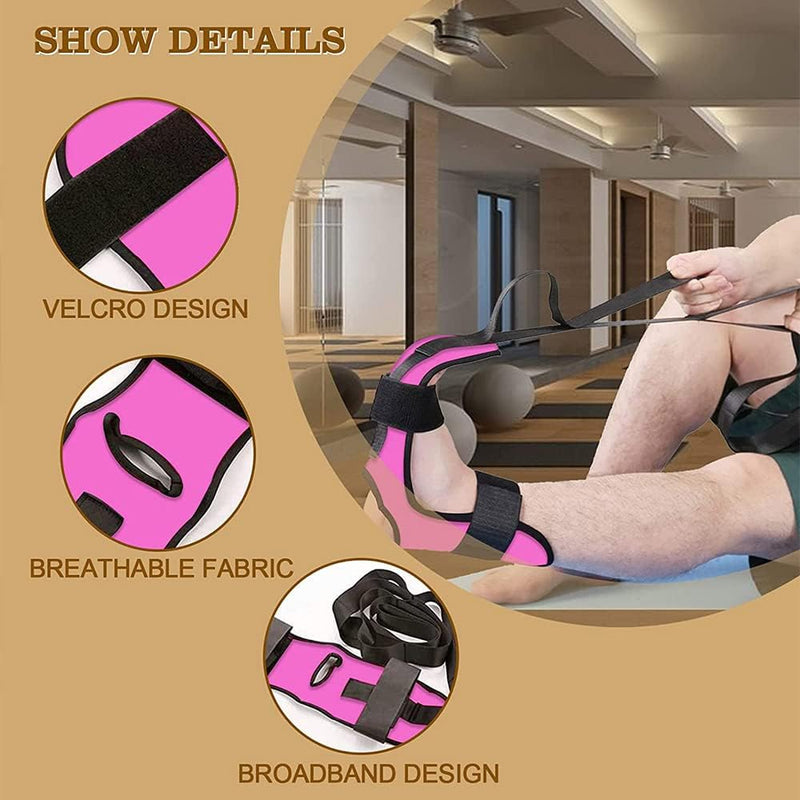 Laad afbeelding in Galerijviewer, Yoga stretching riem, fitness beenstretcher, enkelband stretcher riem, flex riem stretching, been stretcher band voor plantaire fasciitis, hamstring stretcher, kuitpijn verlichting - happygetfit.com
