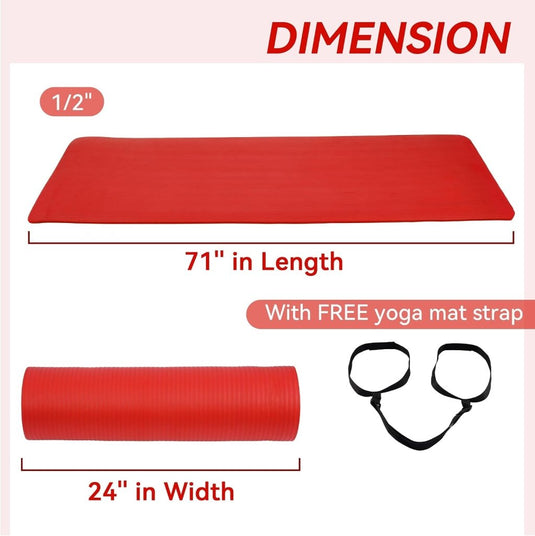 Yogamat NBR antislip groen met draagriem - happygetfit.com