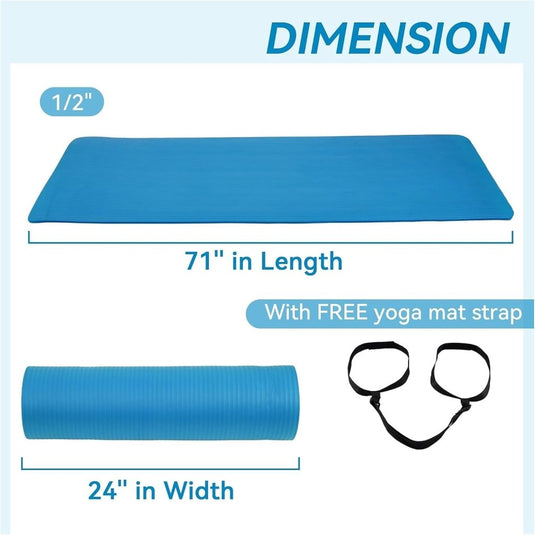 Yogamat NBR antislip groen met draagriem - happygetfit.com