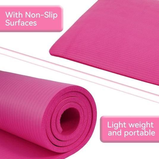 Yogamat NBR antislip groen met draagriem - happygetfit.com