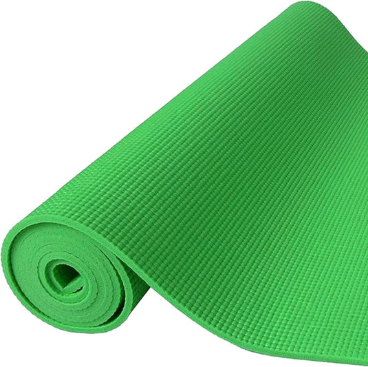 Yogamat schuim antislip 6 mm groen met draagriem - happygetfit.com