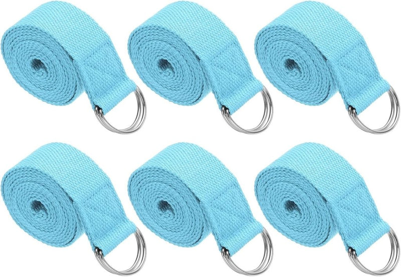 Chargez l'image dans la visionneuse de la galerie, Yogariemen 6 stuks 180 x 3,8 cm van katoen met D-ring bruin – stretchbanden – yoga pilates accessoires - happygetfit.com
