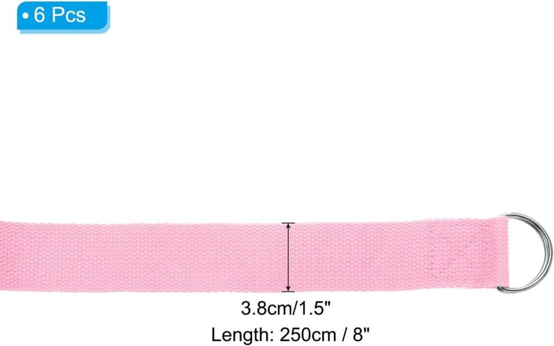 Chargez l'image dans la visionneuse de la galerie, Yogariemen 6 stuks 180 x 3,8 cm van katoen met D-ring bruin – stretchbanden – yoga pilates accessoires - happygetfit.com
