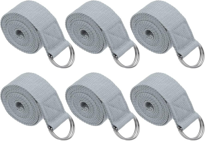 Chargez l'image dans la visionneuse de la galerie, Yogariemen 6 stuks 180 x 3,8 cm van katoen met D-ring bruin – stretchbanden – yoga pilates accessoires - happygetfit.com
