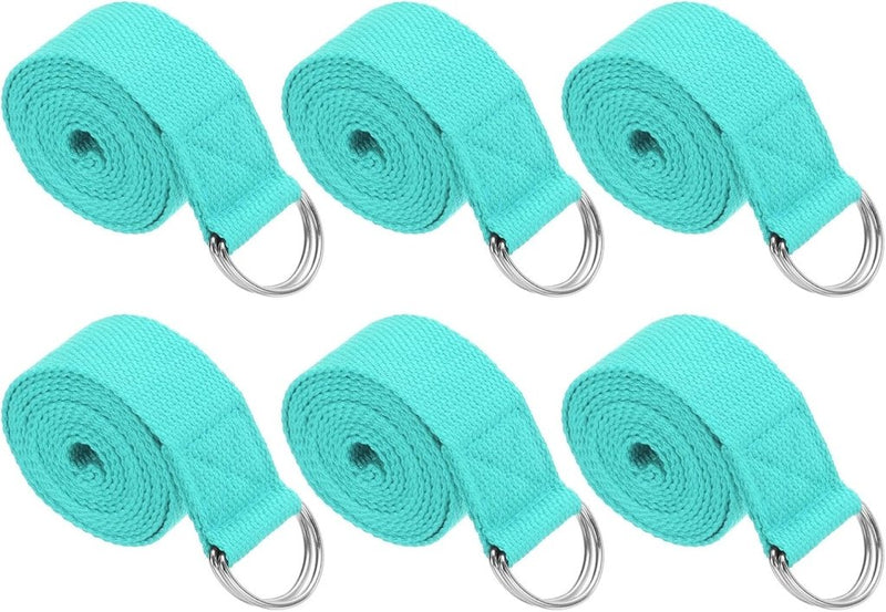 Chargez l'image dans la visionneuse de la galerie, Yogariemen 6 stuks 180 x 3,8 cm van katoen met D-ring bruin – stretchbanden – yoga pilates accessoires - happygetfit.com
