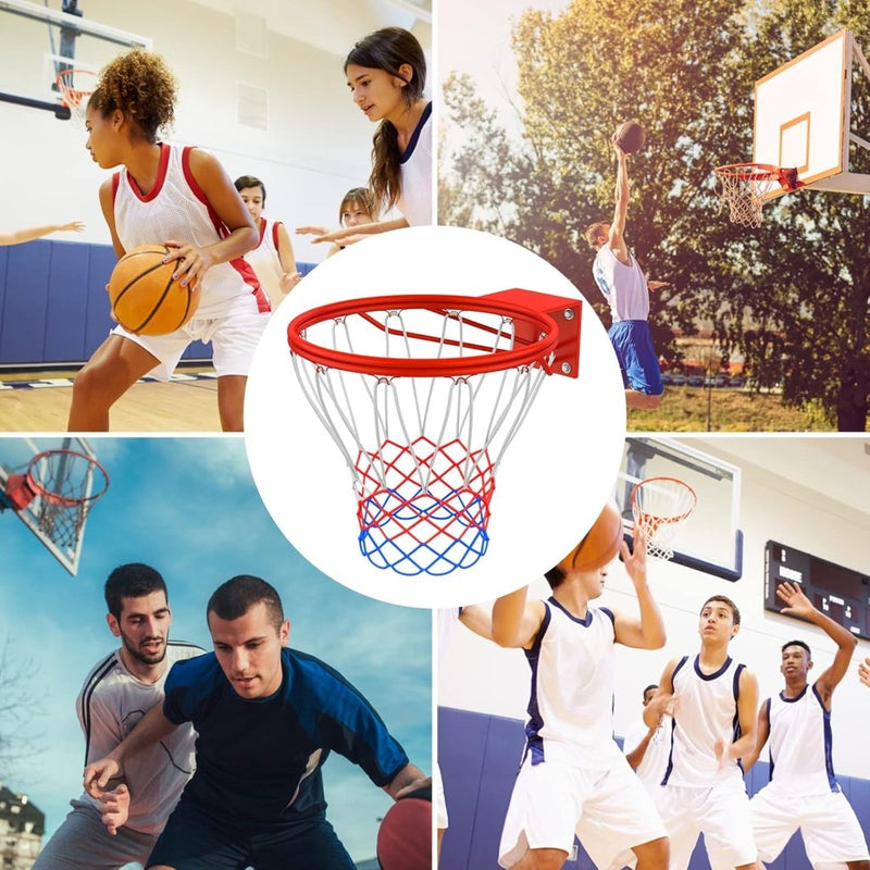 Laad afbeelding in Galerijviewer, Yolev 2 Heavy Duty Basketbalnet Nylon Basketbalnet voor Schoolpleinen voor Outdoor Binnensporten - happygetfit.com
