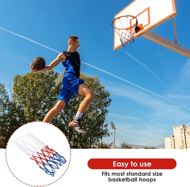 Laad afbeelding in Galerijviewer, Yolev 2 Heavy Duty Basketbalnet Nylon Basketbalnet voor Schoolpleinen voor Outdoor Binnensporten - happygetfit.com
