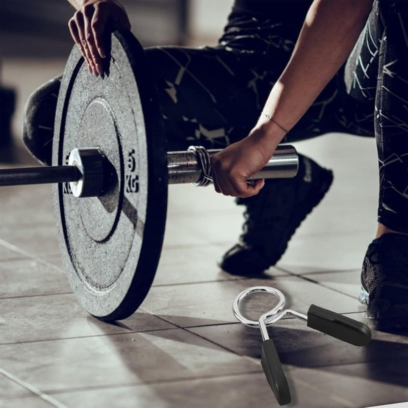 Load image into Gallery viewer, Yosoo Health Gear Halsbanden met veerclip, 2e halterhalterklem van 25 mm, halterklem, halterklemmen, 1 inch Olympische stang, snelsluiting, kraagklemmen voor gewichtheffen training - happygetfit.com
