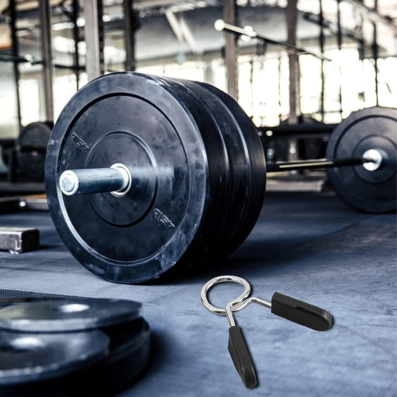 Load image into Gallery viewer, Yosoo Health Gear Halsbanden met veerclip, 2e halterhalterklem van 25 mm, halterklem, halterklemmen, 1 inch Olympische stang, snelsluiting, kraagklemmen voor gewichtheffen training - happygetfit.com
