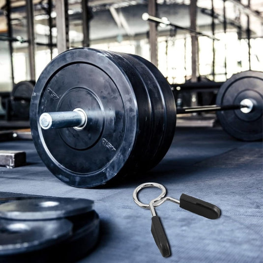 Yosoo Health Gear Halsbanden met veerclip, 2e halterhalterklem van 25 mm, halterklem, halterklemmen, 1 inch Olympische stang, snelsluiting, kraagklemmen voor gewichtheffen training - happygetfit.com