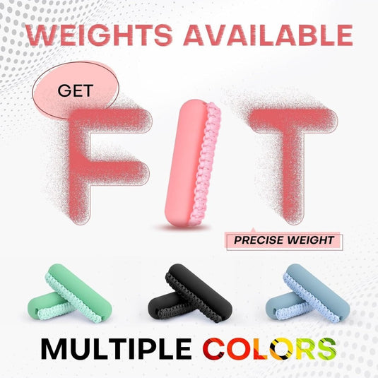 Zachte dumbbells roze set van 2 x 0,45 kg met polslus - happygetfit.com