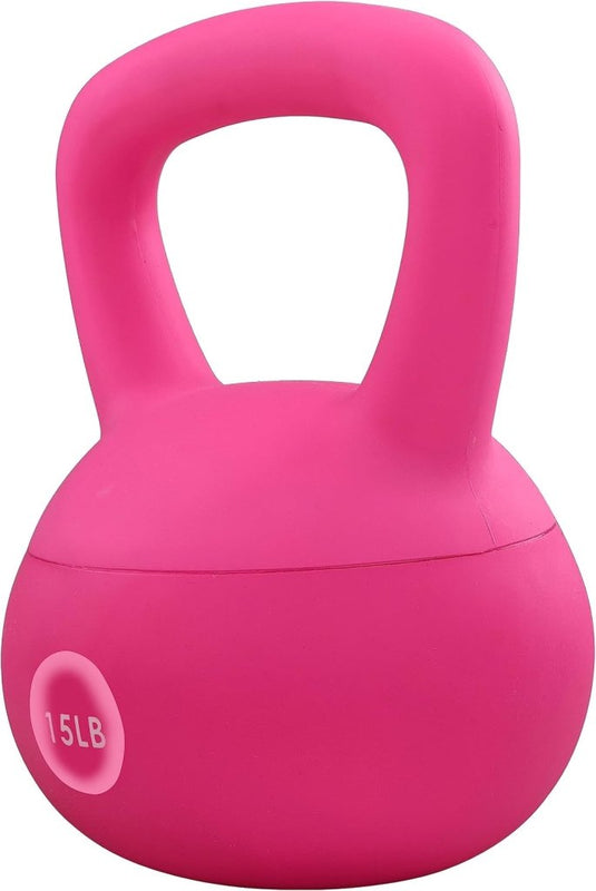 Zachte kettlebell 6,8 kg roze - happygetfit.com