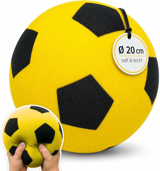 Zachte schuimrubberen voetbal 20 cm - happygetfit.com