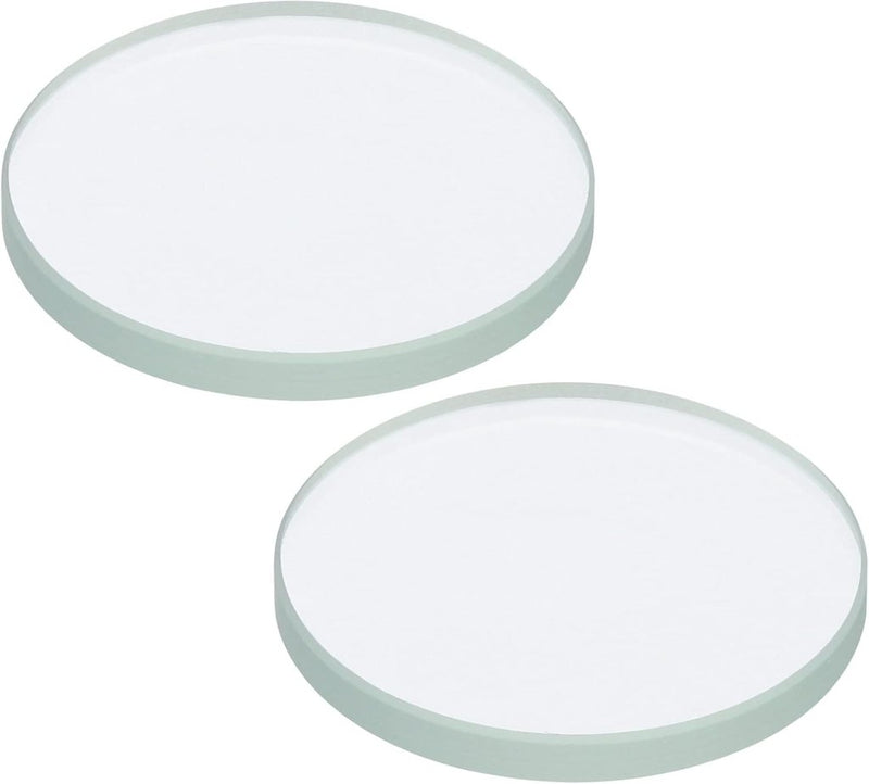Laad afbeelding in Galerijviewer, Zaklamp glazen lenzen 50 x 2 mm 2 stuks transparant – gehard glas – LED zaklamp onderdelen - happygetfit.com
