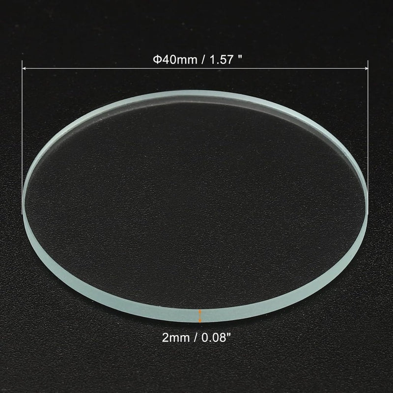 Laad afbeelding in Galerijviewer, Zaklamp glazen lenzen 50 x 2 mm 2 stuks transparant – gehard glas – LED zaklamp onderdelen - happygetfit.com
