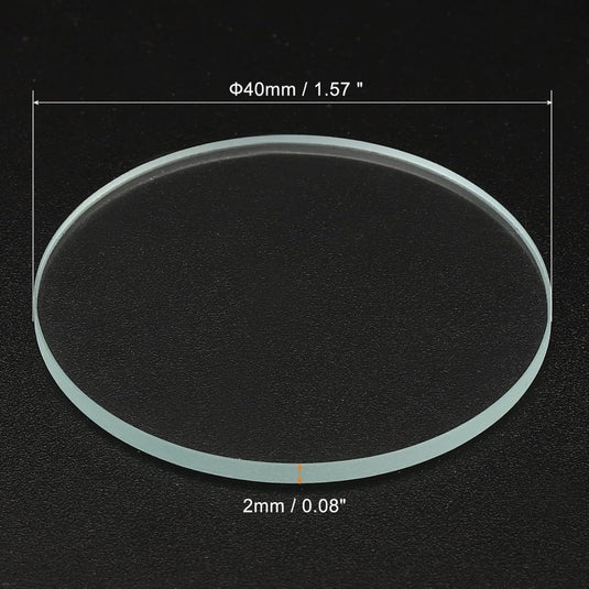 Zaklamp glazen lenzen 50 x 2 mm 2 stuks transparant – gehard glas – LED zaklamp onderdelen - happygetfit.com