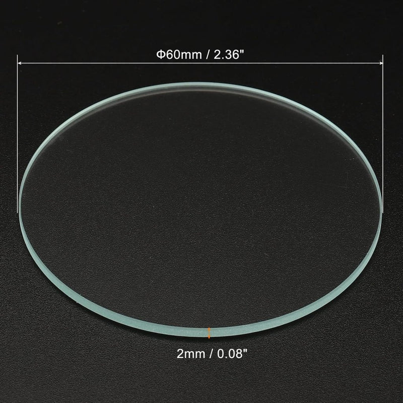 Laad afbeelding in Galerijviewer, Zaklamp glazen lenzen 50 x 2 mm 2 stuks transparant – gehard glas – LED zaklamp onderdelen - happygetfit.com
