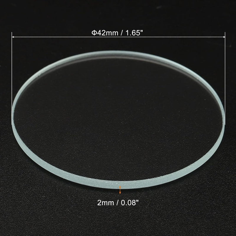 Laad afbeelding in Galerijviewer, Zaklamp glazen lenzen 50 x 2 mm 2 stuks transparant – gehard glas – LED zaklamp onderdelen - happygetfit.com
