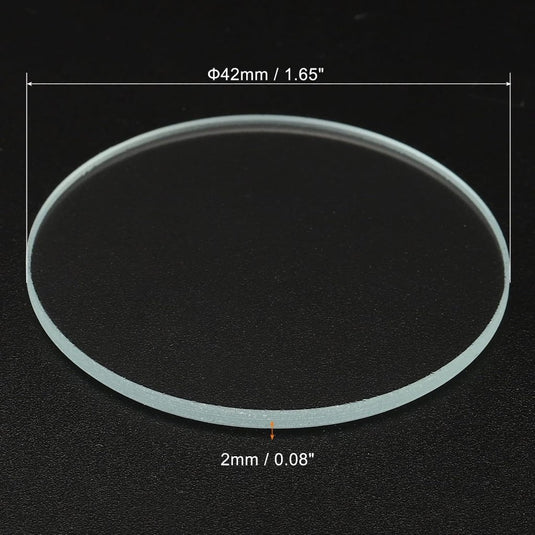 Zaklamp glazen lenzen 50 x 2 mm 2 stuks transparant – gehard glas – LED zaklamp onderdelen - happygetfit.com