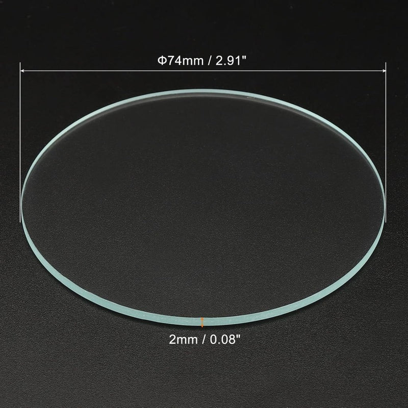 Laad afbeelding in Galerijviewer, Zaklamp glazen lenzen 50 x 2 mm 2 stuks transparant – gehard glas – LED zaklamp onderdelen - happygetfit.com
