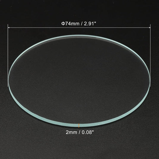 Zaklamp glazen lenzen 50 x 2 mm 2 stuks transparant – gehard glas – LED zaklamp onderdelen - happygetfit.com