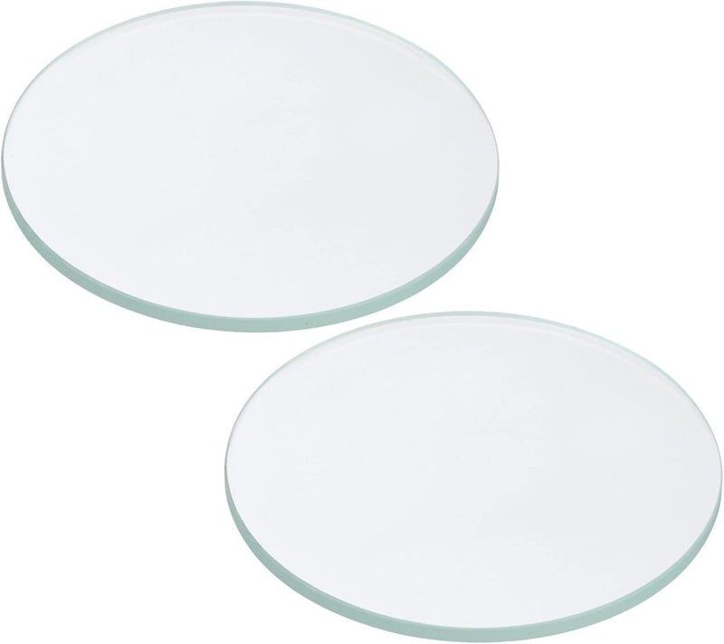 Laad afbeelding in Galerijviewer, Zaklamp glazen lenzen 50 x 2 mm 2 stuks transparant – gehard glas – LED zaklamp onderdelen - happygetfit.com
