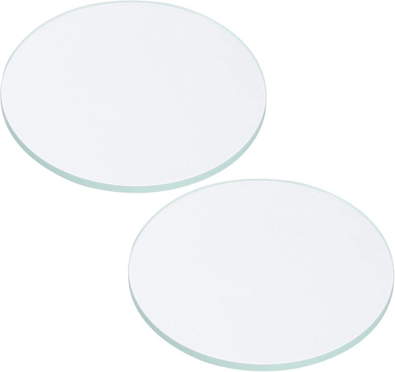 Laad afbeelding in Galerijviewer, Zaklamp glazen lenzen 50 x 2 mm 2 stuks transparant – gehard glas – LED zaklamp onderdelen - happygetfit.com
