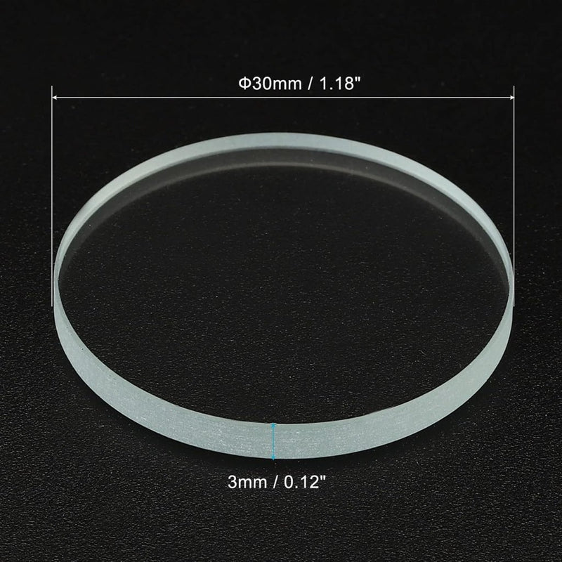 Laad afbeelding in Galerijviewer, Zaklamp glazen lenzen 50 x 2 mm 2 stuks transparant – gehard glas – LED zaklamp onderdelen - happygetfit.com
