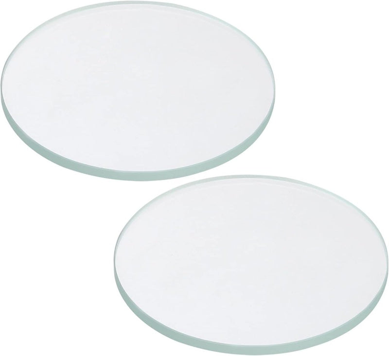 Laad afbeelding in Galerijviewer, Zaklamp glazen lenzen 50 x 2 mm 2 stuks transparant – gehard glas – LED zaklamp onderdelen - happygetfit.com
