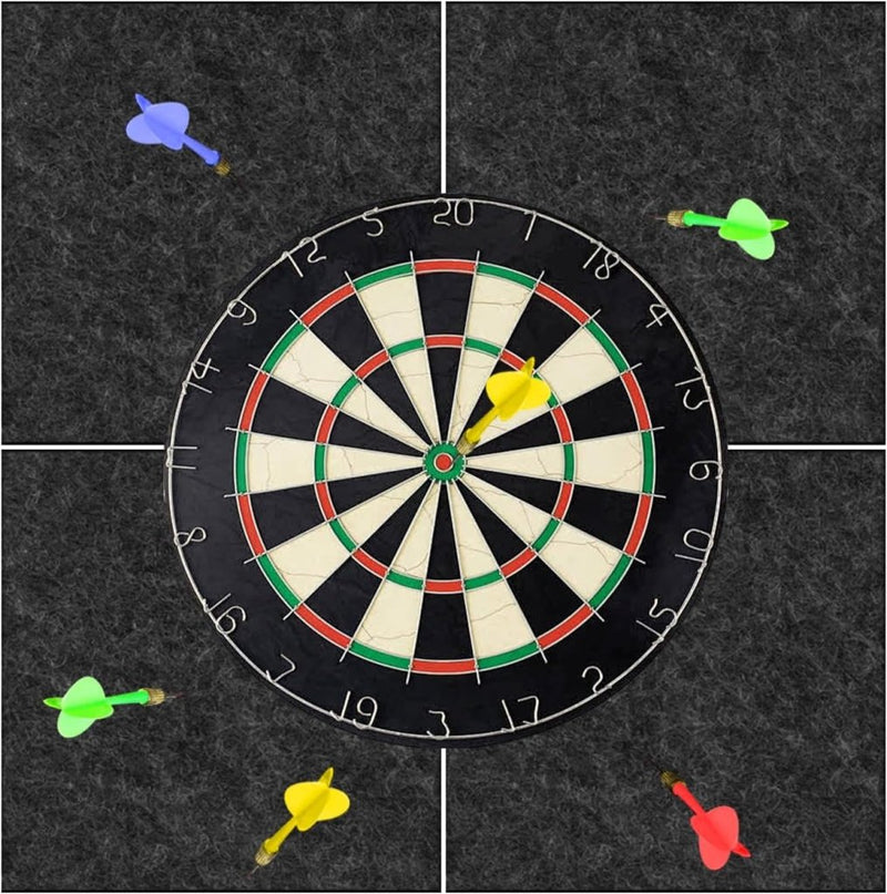 Charger l’image dans la visionneuse de galerie, Zelfklevende dartbord achterwand 60 x 60 cm van 12 mm dik vilt met 4 beschermplaten – dartwandisolatie – dartschild - happygetfit.com
