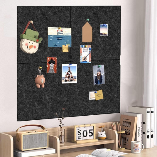 Zelfklevende dartbord achterwand 60 x 60 cm van 12 mm dik vilt met 4 beschermplaten – dartwandisolatie – dartschild - happygetfit.com