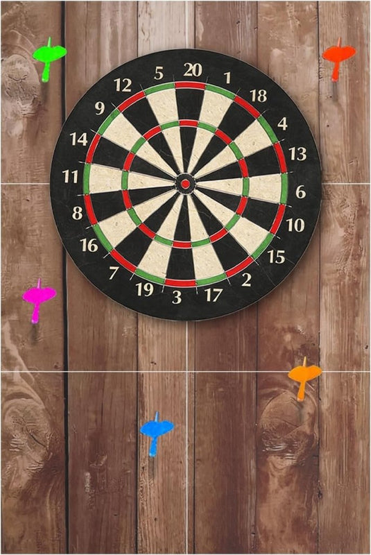 Zelfklevende dartbord beschermmat 4-delig 60 x 60 cm van 12 mm dik vilt – dartwandisolatie – muurafscherming - happygetfit.com